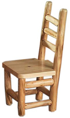 Log Dining Chair Rustic Aspen Log Dining Chair Rustic Side Image 1