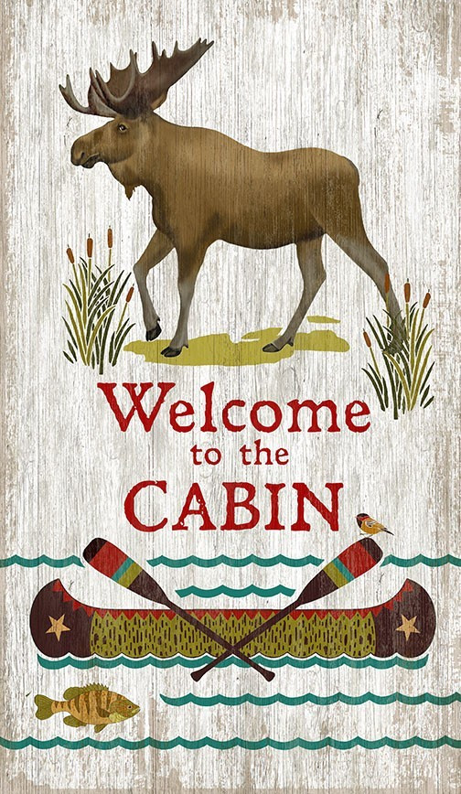 vintage welcome cabin sign moose welcome sign