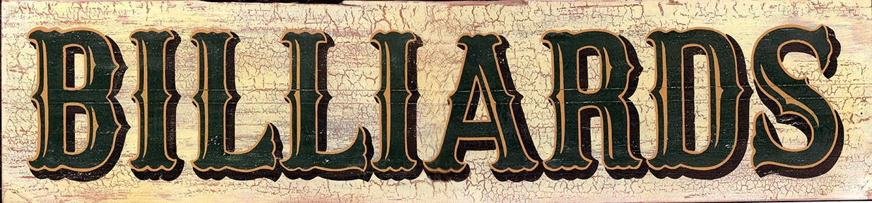 vintage billiard signs