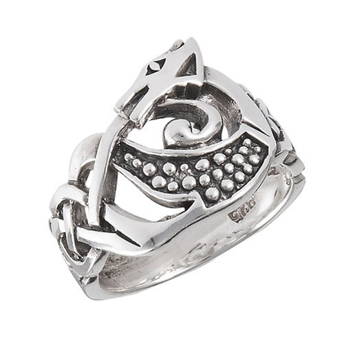 Sterling Celtic Dragon Ring