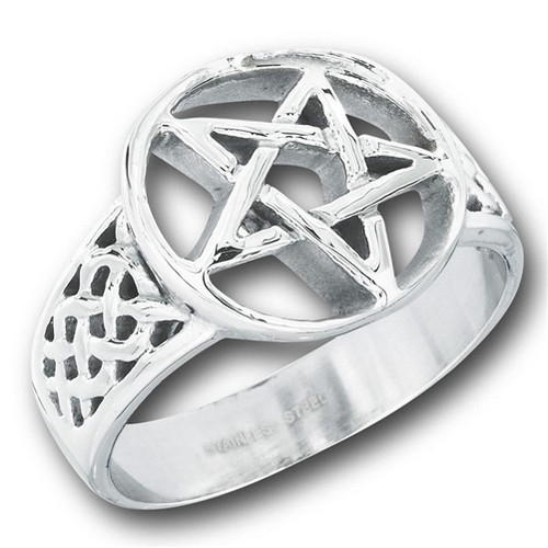 Stainless Steel Celtic Pentagram Ring