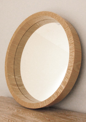 Light Wood Circle Mirror Rustic Mirror