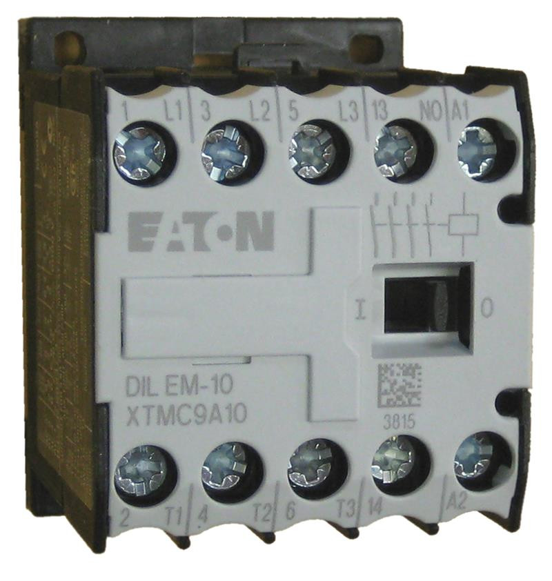 EATON XTMC9A10 9 AMP 3 pole miniature contactor with an AC rated coil