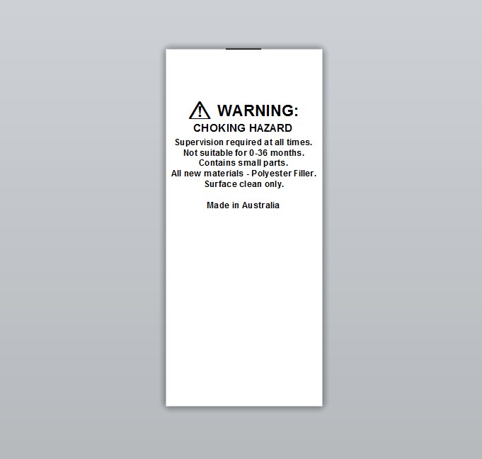 Warning - Toy - Ted + Toot Labels