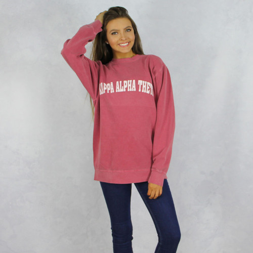 Kappa Alpha Theta Comfort Colors Sweatshirt in Red