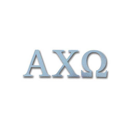 Alpha Chi Omega Letter Sticker in Silver