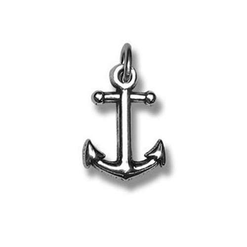 Delta Gamma Big Anchor Charm in Sterling Silver