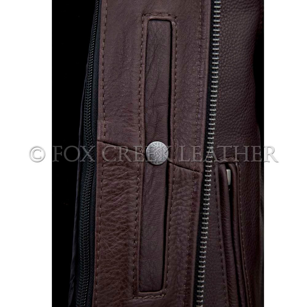 Men's Brown Vintage Leather Jacket - Fox Creek Leather
