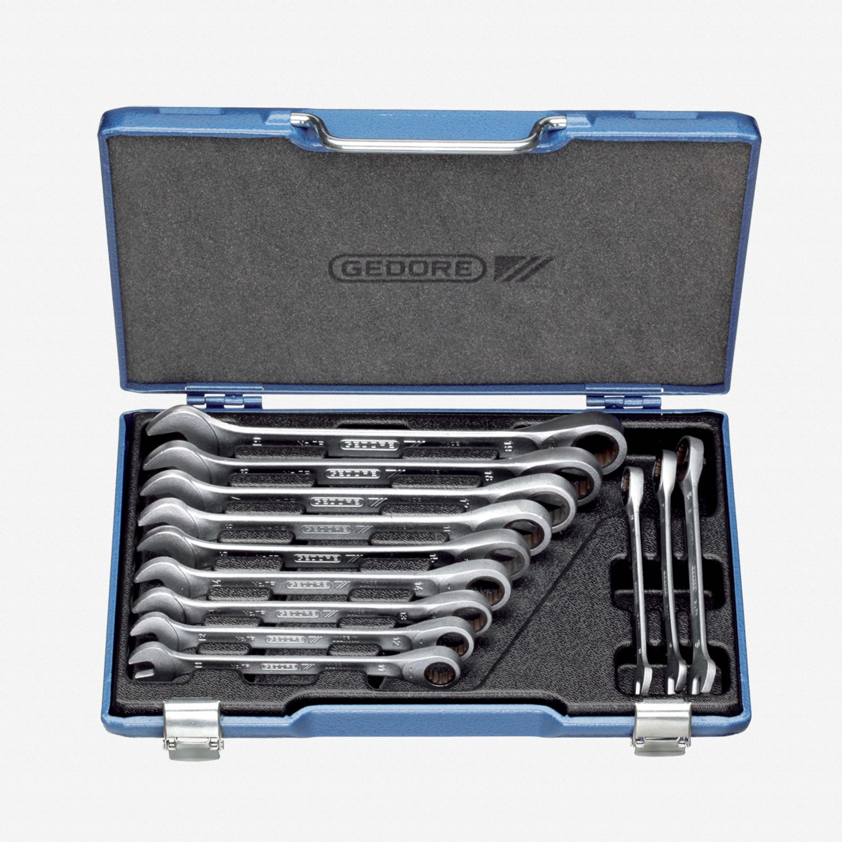 Gedore 2297442 7 R012 Combination ratchet spanner set 12 pcs 819 mm