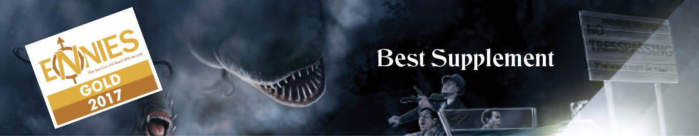 2017 ENnie winner - Pulp Cthulhu for best supplement 2017 ENnie winner - Pulp Cthulhu for best supplement
