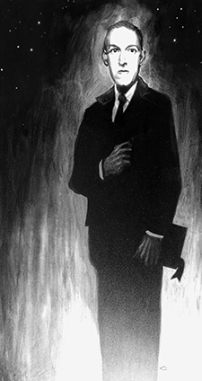 HP Lovecraft Rendering of HP Lovecraft standing