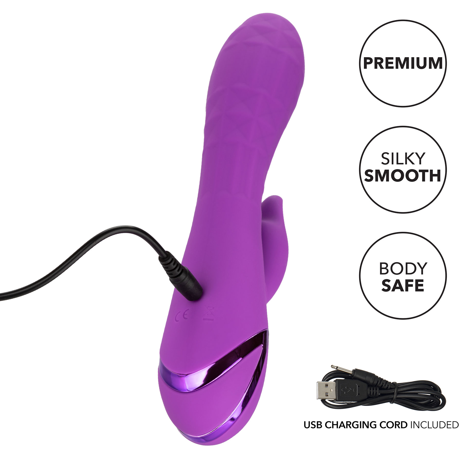 California Dreaming Valley Vamp Rabbit Style Silicone Vibrator - Charging