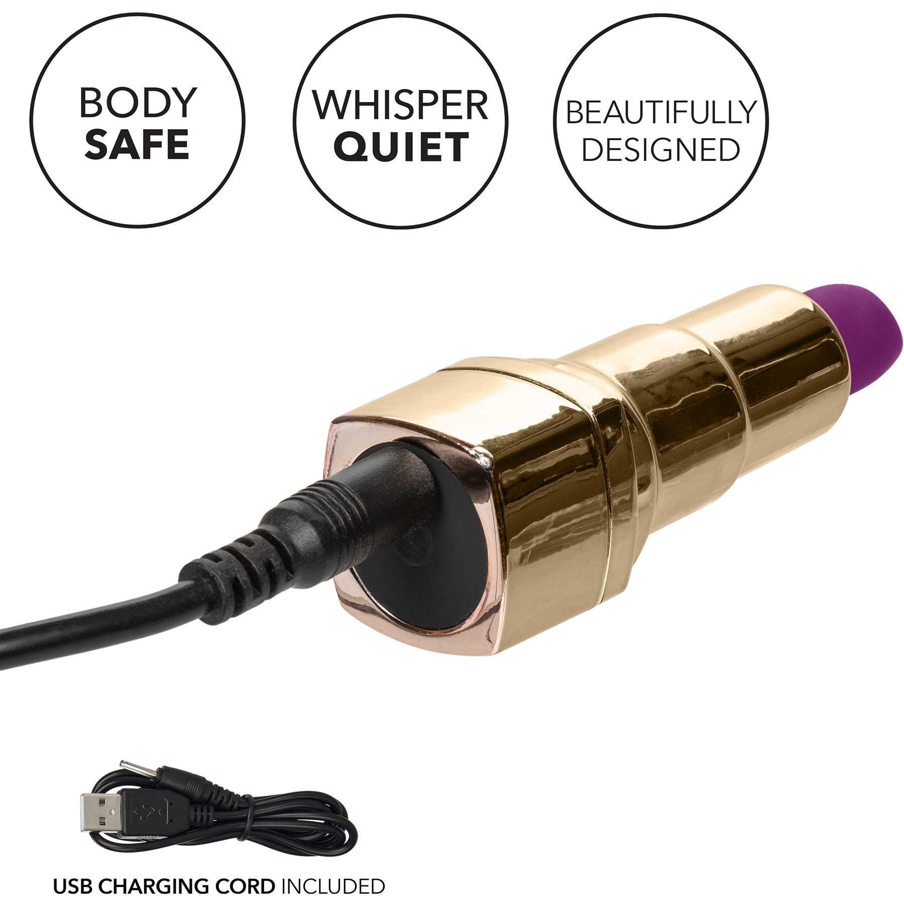 Naughty Bits Bad Bitch Waterproof Rechargeable Lipstick Vibrator - Features