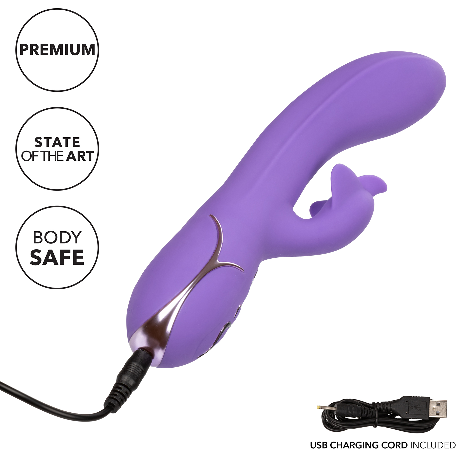  Insatiable G Inflatable G-Flutter Rabbit Style Silicone Vibrator - Charging