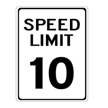 10 MPH Speed Limit Sign - 12