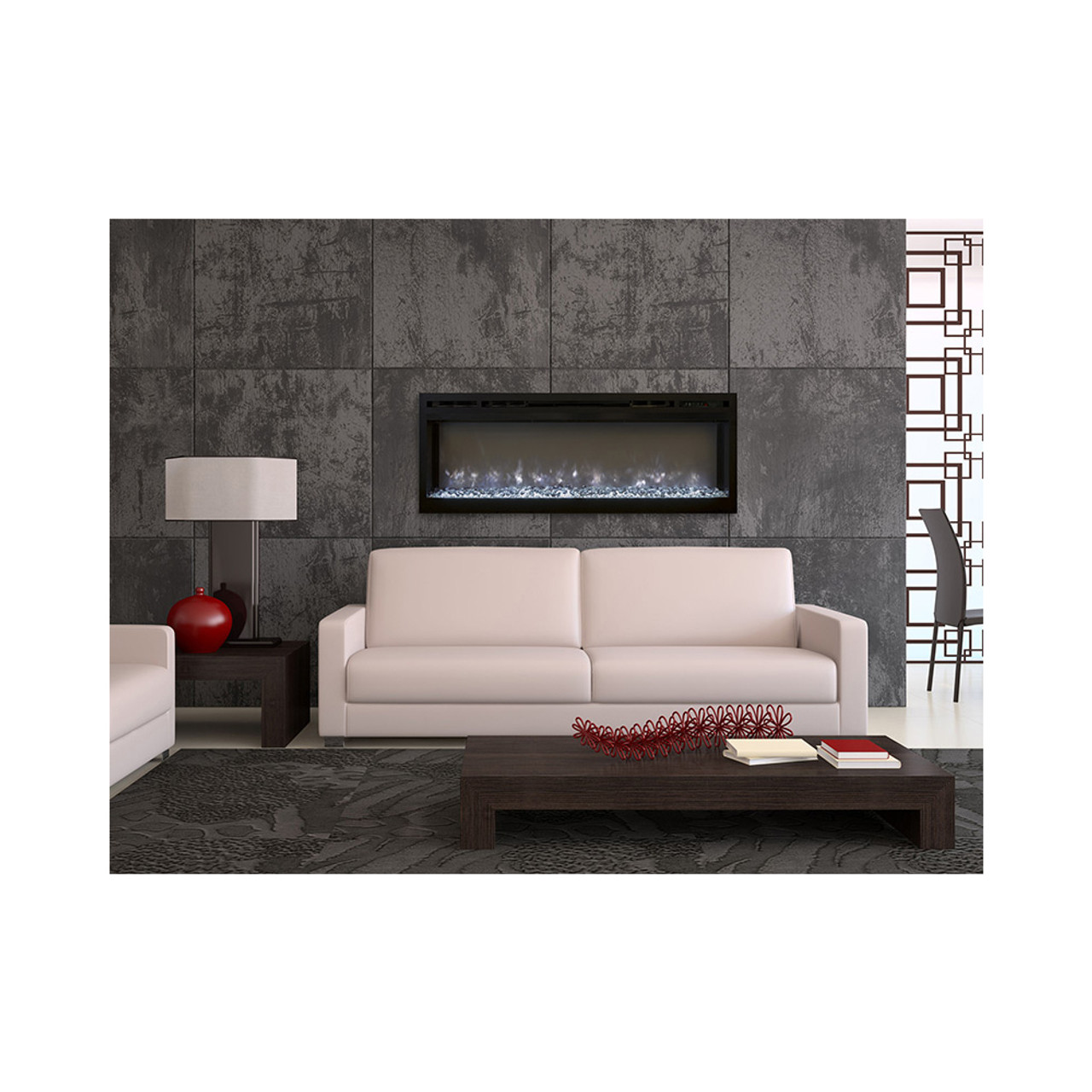 Design Linear Fireplace flames spectrum 74 inch linear electric fireplace sl74 b modern b