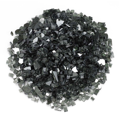 American Fireglass 1/4" Black Reflective Fireglass 10lbs American Fireglass 1/4" Black Reflective Fireglass 10lbs