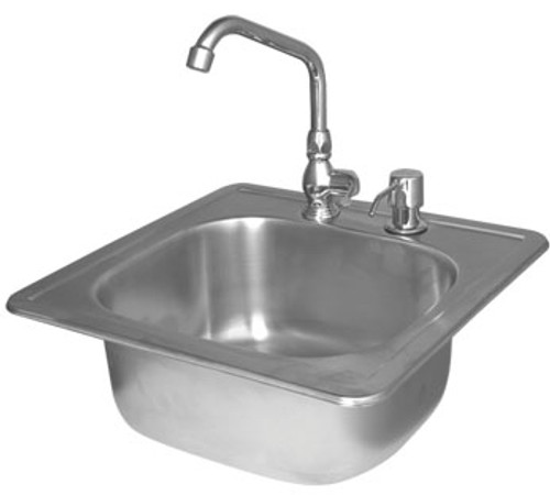 Cal Flame Stainless Steel Sink w/ Faucet & Soap Dispenser Cal Flame Stainless Steel Sink w/ Faucet & Soap Dispenser
