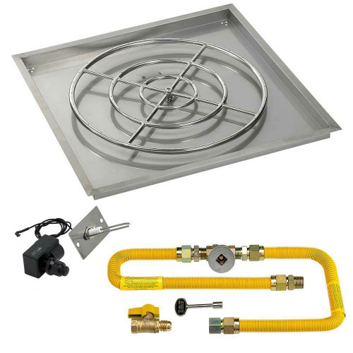 American Fireglass 36" Square Drop-In Pan with Spark Ignition Kit - Natural Gas
American Fireglass 36" Square Drop-In Pan with Spark Ignition Kit - Natural Gas
