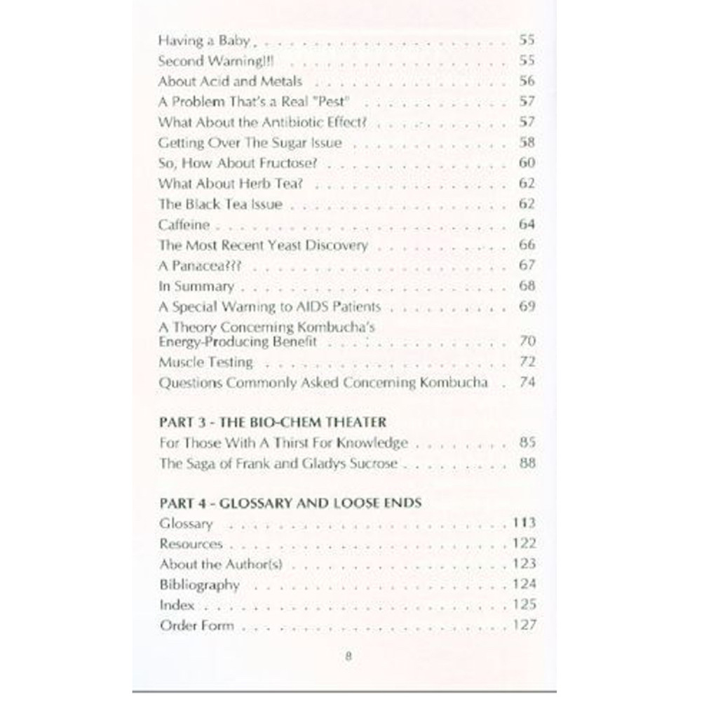 Table of Contents Kombucha and CANCER and other Metabolic Diseases