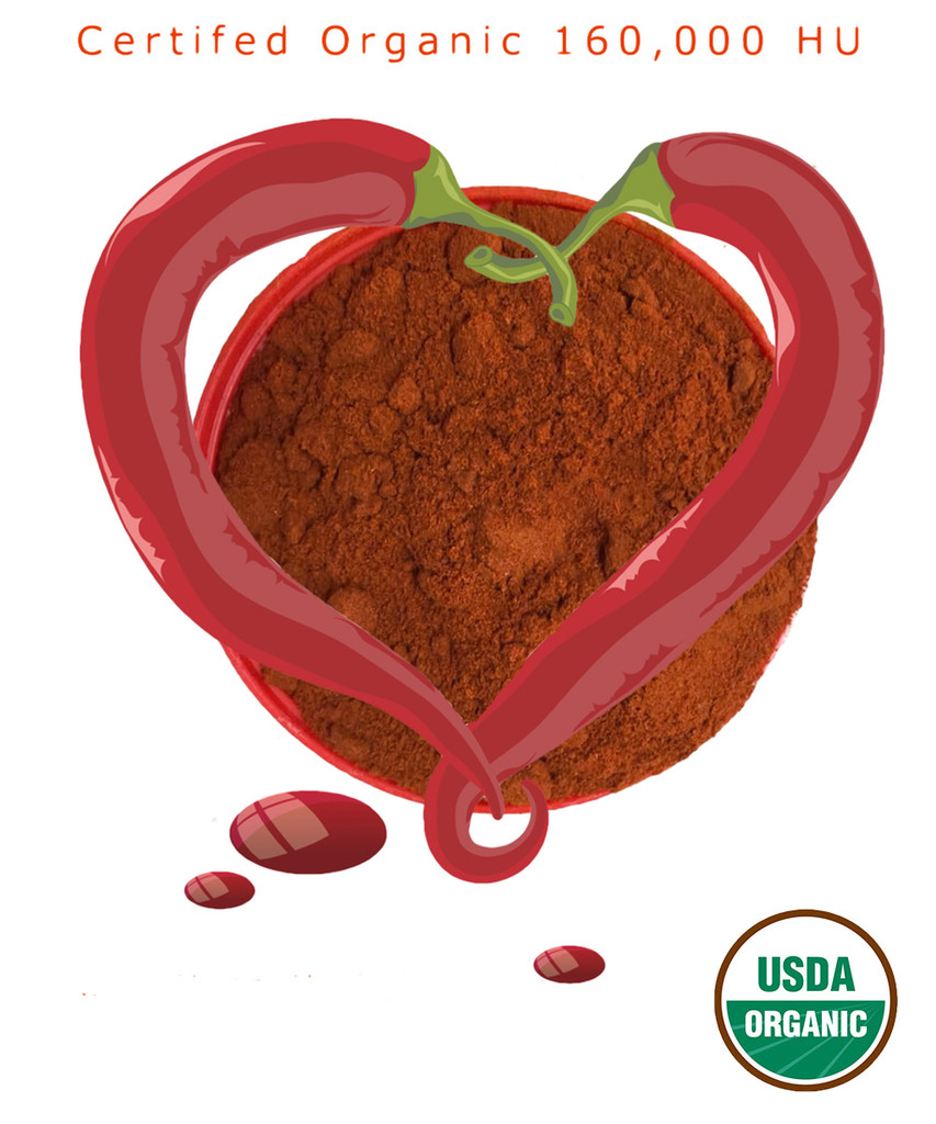 Cayenne Healthy Functional Food. The Hottest Certified Organic Cayenne available.