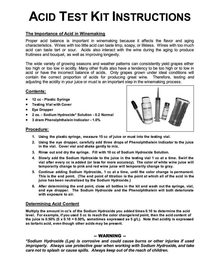 How to test your home brew for total acids