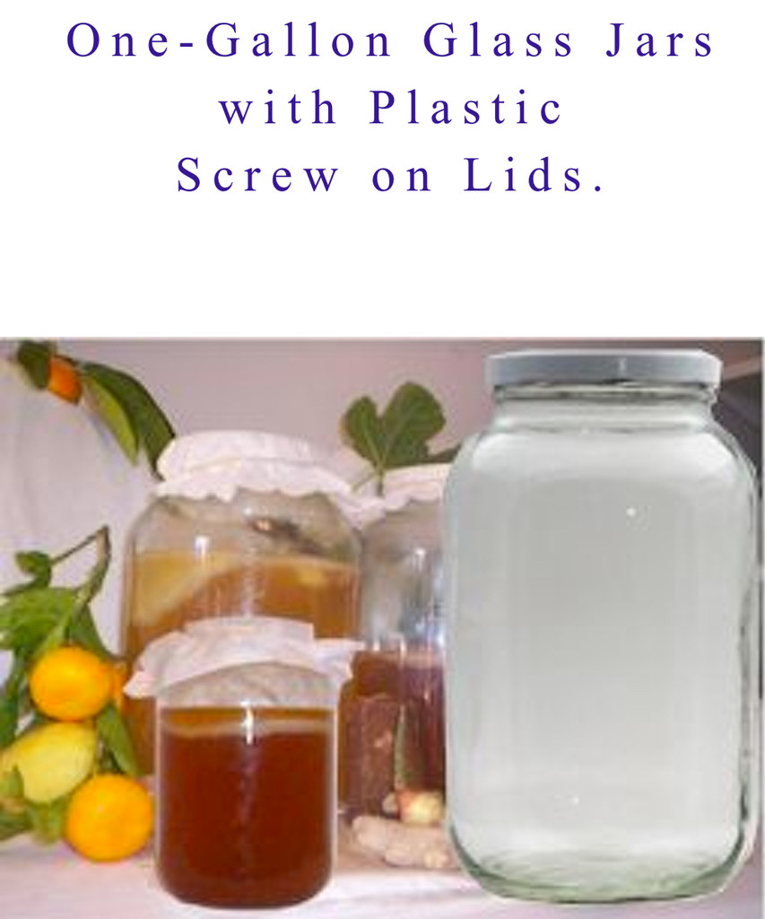 Glass Jars sized for brewing kombucha for 1-2 folks