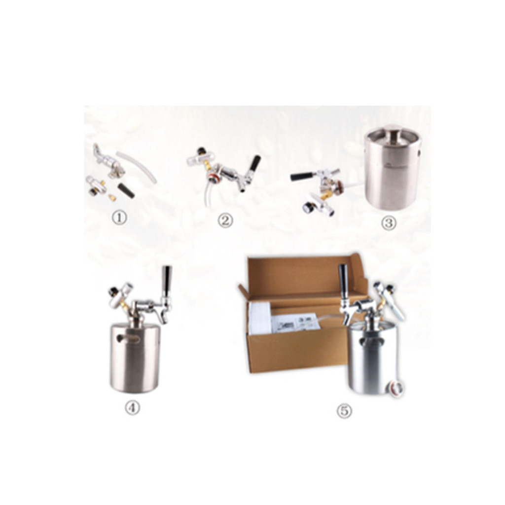 Our Mini Keg is slightly different than others as we added a longer stainless steel tube that runs to the bottom of the keg to more completely carbonate Kombucha, rather than other kegs that simply use the CO2 to force the kombucha out leaving it still flat.