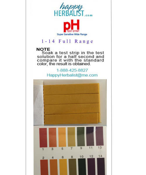 Full range pH 1-14 100 stips with both ends usable for testing.