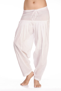 In-Sattva Women's Indian Rich Colored Patiala Pants Off-White - In-Sattva