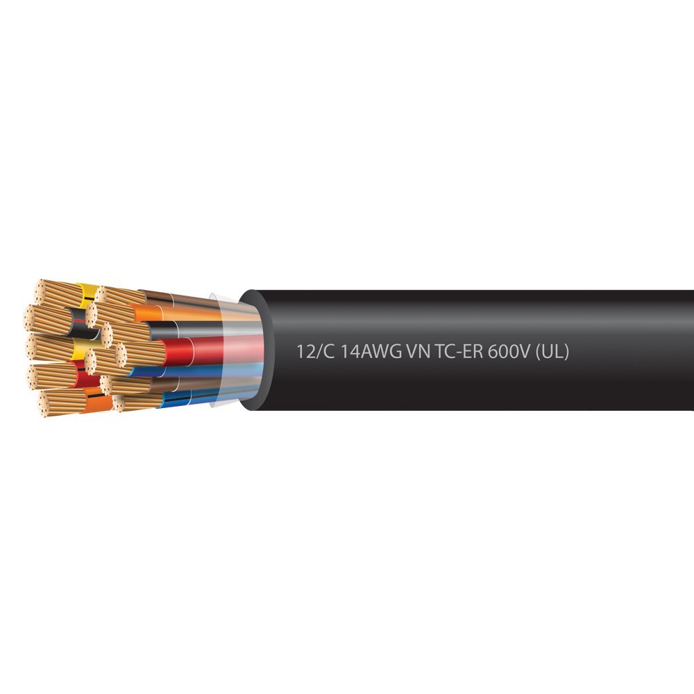 14 AWG 12 Conductor VNTC Tray Cable 600 Volts (UL) - Electrical Wire ...