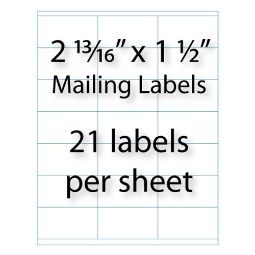 Mailing Labels 213/16" x 11/2" Avery® 5360 & 5321 Compatible