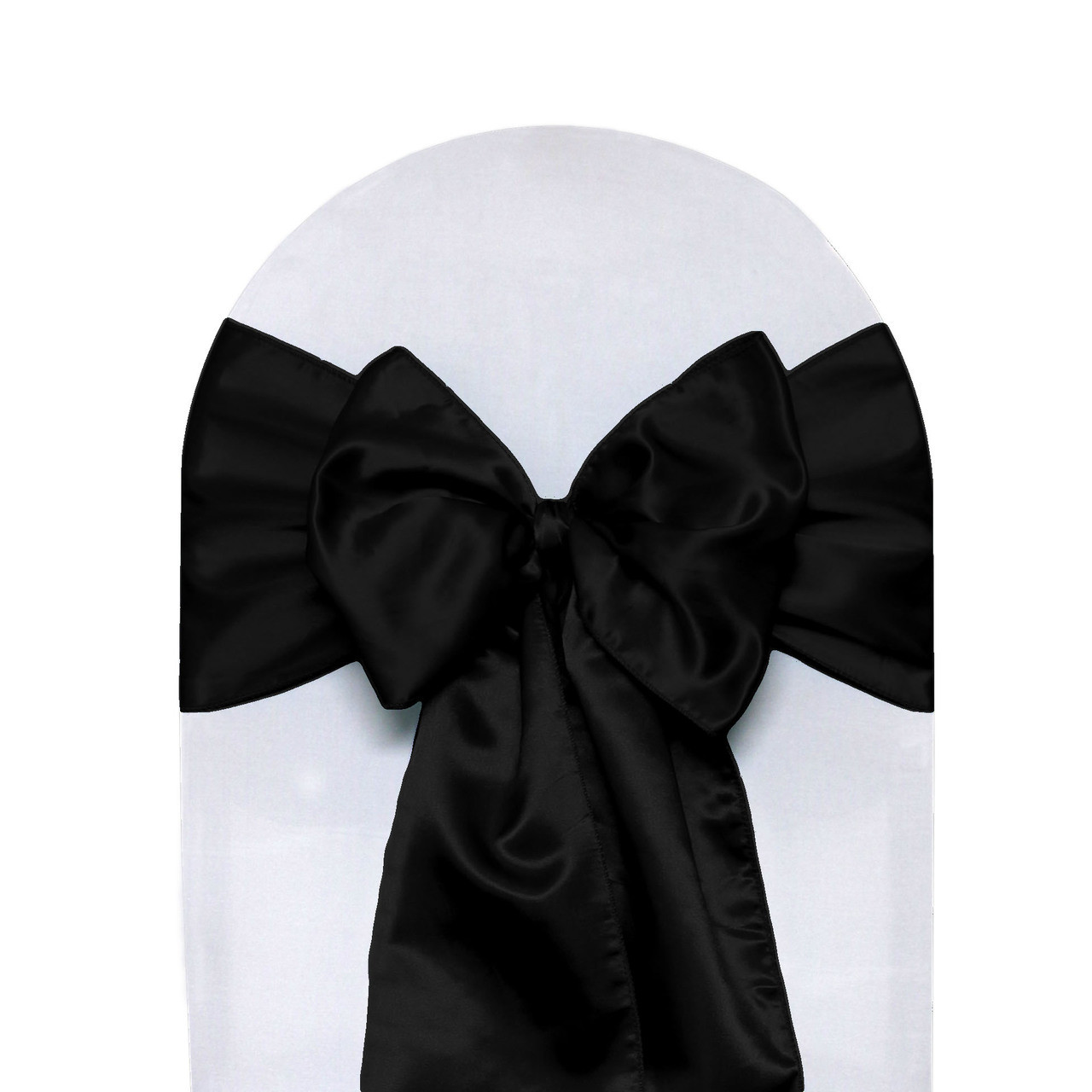 Satin Sashes Black (Pack of 10) Your Chair Covers Inc.