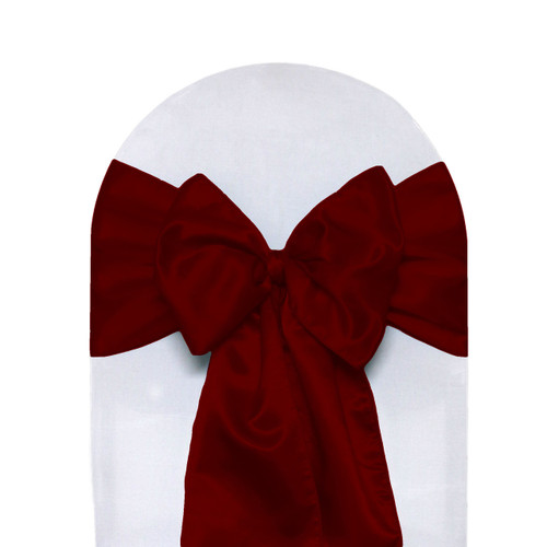 Satin Sashes Dark Red Pack Of 10 Your Chair Covers Inc Satin Sashes Dark Red