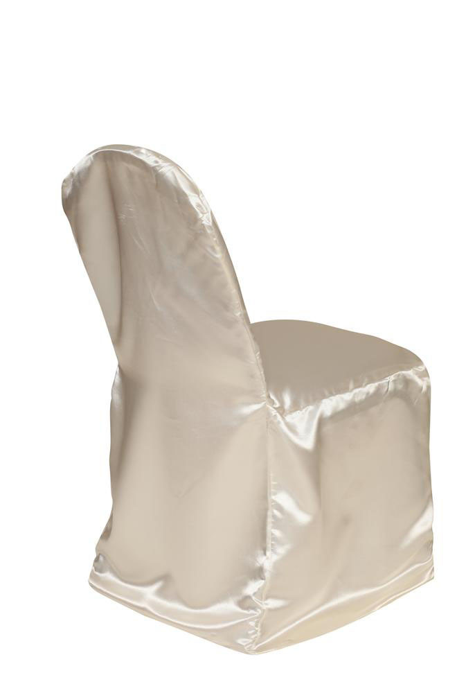 Satin Banquet Chair Cover Ivory Your Chair Covers Inc.