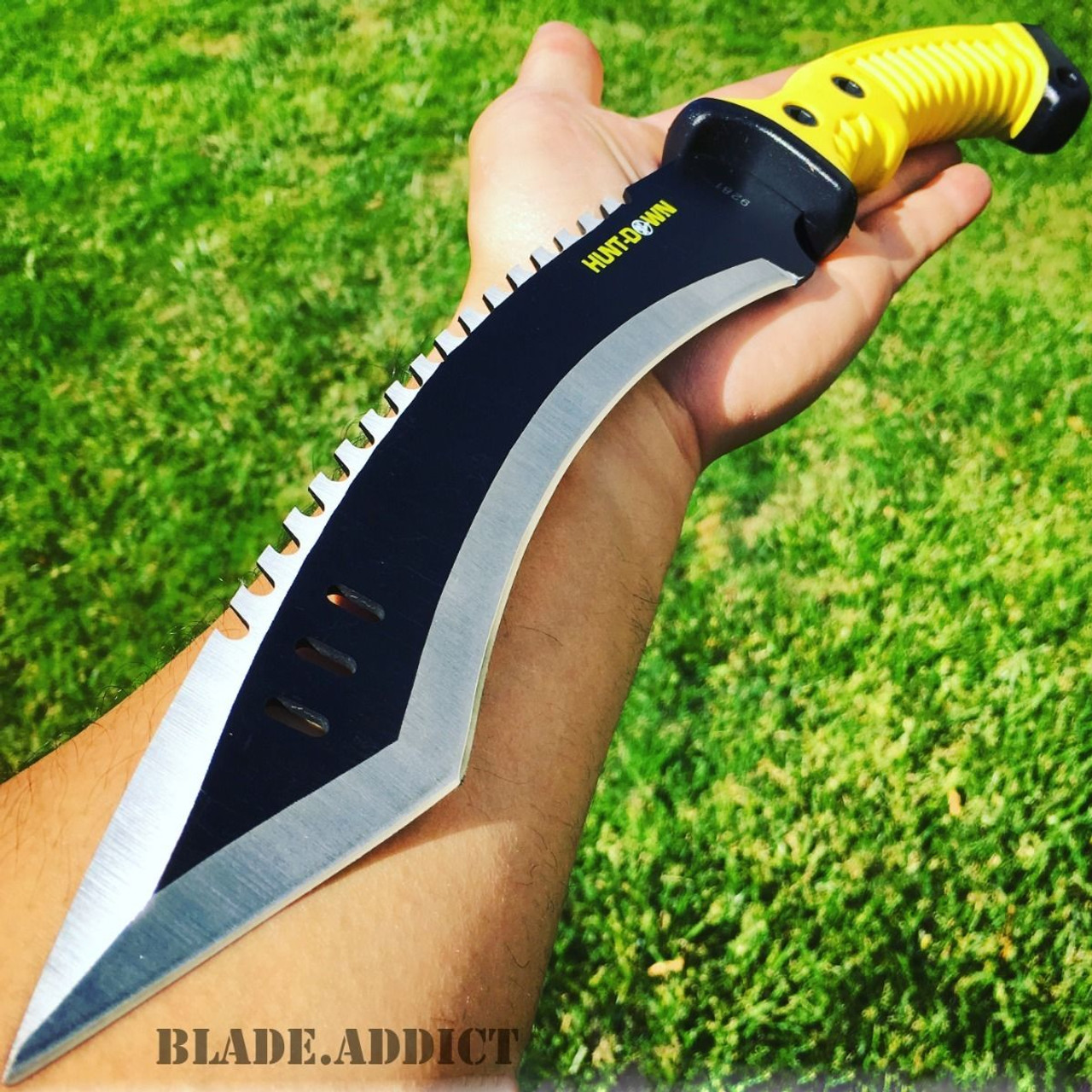 16" TACTICAL HUNTING SURVIVAL RAMBO FIXED BLADE MACHETE KNIFE Camping
