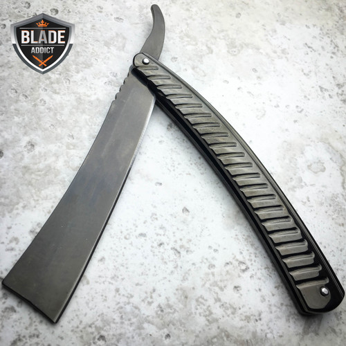 Grim Reaper Straight Blade Barber Razor Folding Pocket Knife Shaving ...