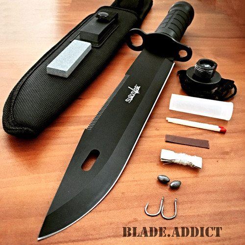 Megaknife 4pc Silver Tactical Fixed Blade Batman Set Megaknife
