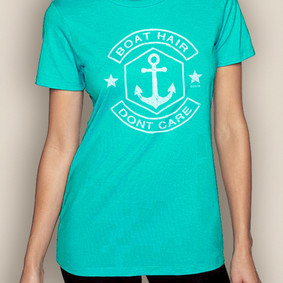 Women's Boating Relaxed Tee - WaterGirl Boat Hair - The Water Soul