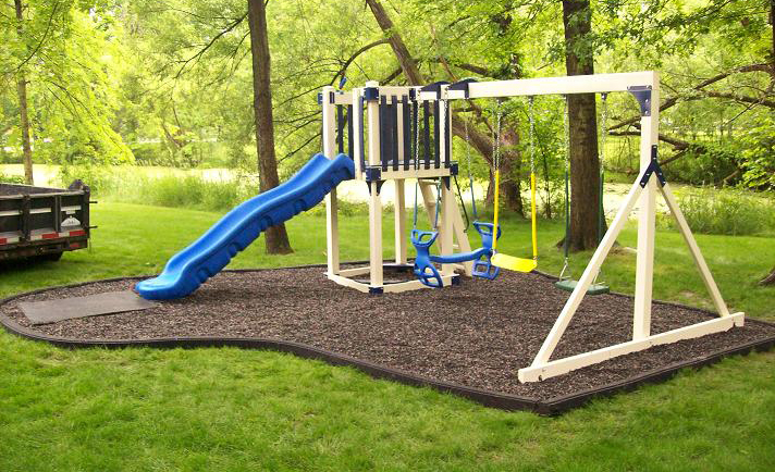 Rubber Mulch &amp; Curbing Playsets Wayside Lawn Structures