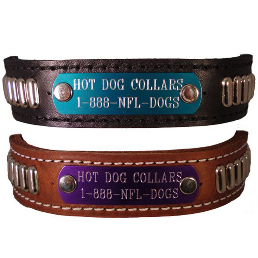 leather collars with name plate bullet stud name plate leather collar at hotdogcollars leather collars with name plate bullet stud name plate leather collar at hotdogcollars