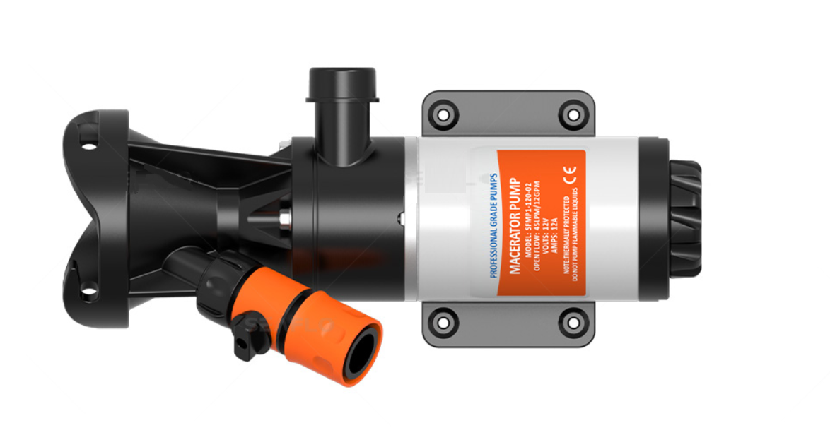 12V RV Discharge Mount Macerator Waste Pump 12GPM Boat RV Hose Flush eBay