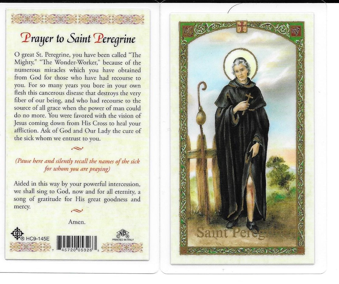 Laminated Prayer Card by St. Peregrine” - Confraternity of Penitents ...