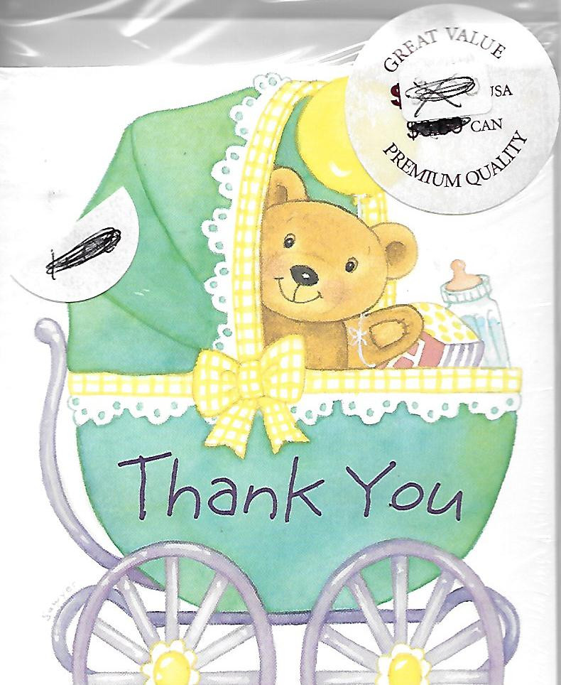 Thank, You, Baby, Cards,envelopes,blank