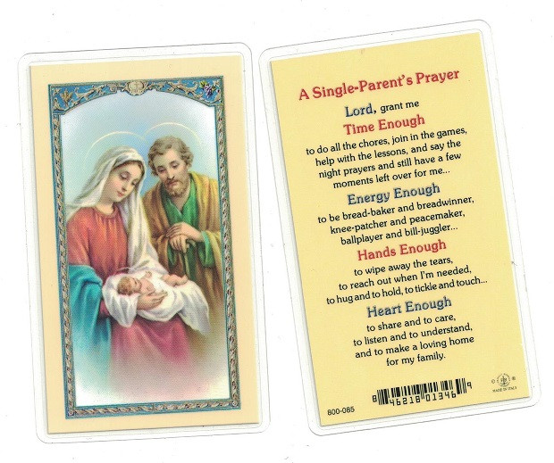 A Single Parent's Prayer Laminated Prayer Card (RR310)