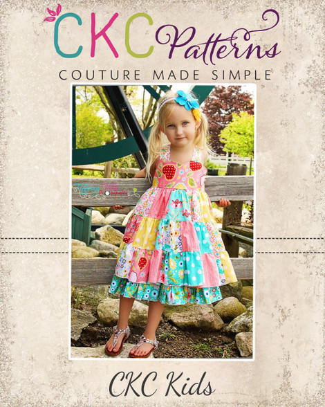 Tiffany's Girls Boutique Patchwork Dress PDF Pattern