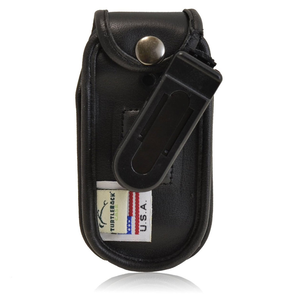 Samsung Gusto 3 Executive Black Leather Case Flip Phone Case with