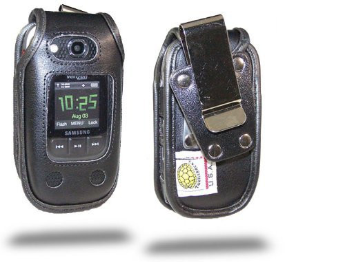 Samsung Convoy 2 U660 Black Leather Fitted Case with Hea