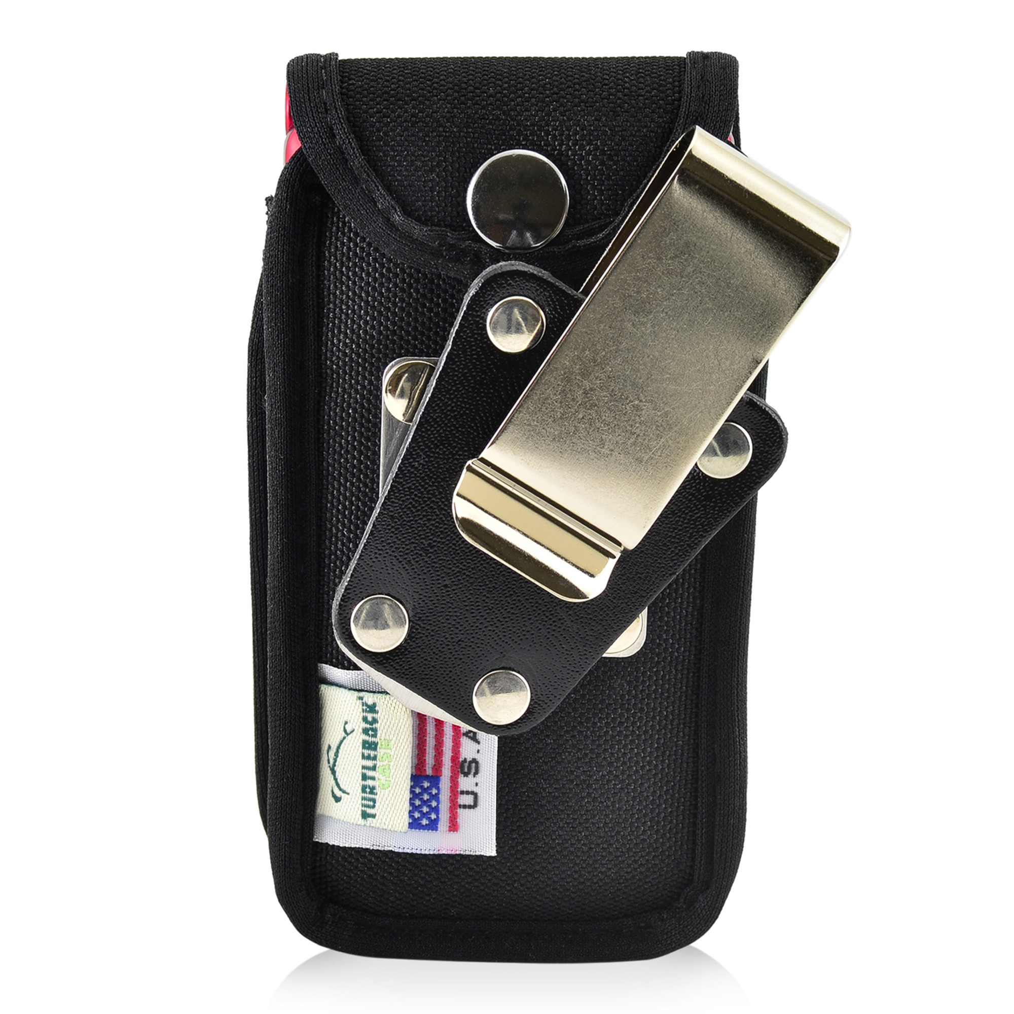 Jitterbug Flip Cell Phone Heavy Duty Nylon Fitted Case with Rotating Removable Metal Belt Clip