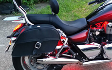 Triumph Thunderbird from Dallas, Texas area w/ Charger Single Strap Motorcycle Saddlebags